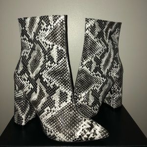 Faux snake skin boots